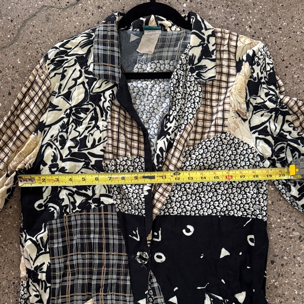 Vintage Patchwork Patterned Cardigan - image 5